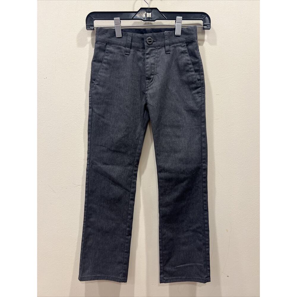 Volcom True To This Modern Stretch Gray Youth Skate Pants 22 Size 8 Slim